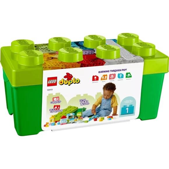 LEGO DUPLO Classic Brick Box First Set w/Storage Box 10913 Toy Car Number Bricks - Picture 2 of 6